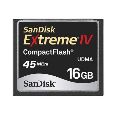 SanDisk Extreme IV - Flash memory card - 16 GB - CompactFlash SDCFX4016G901