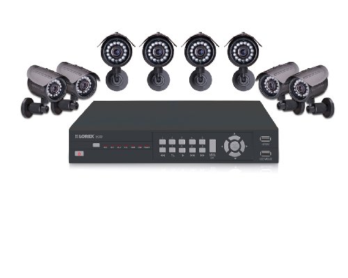 Lorex LH108321C8B 8-Camera Network Video Surveillance System with 320GB H.264 DVR Black