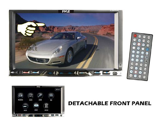 Pyle - PLDN750D; 7'' Double Din TFT Touch Screen DVD/MPEG4/MP3/DIVX/CD-R/USB/SD/AM/FM/RDS.
