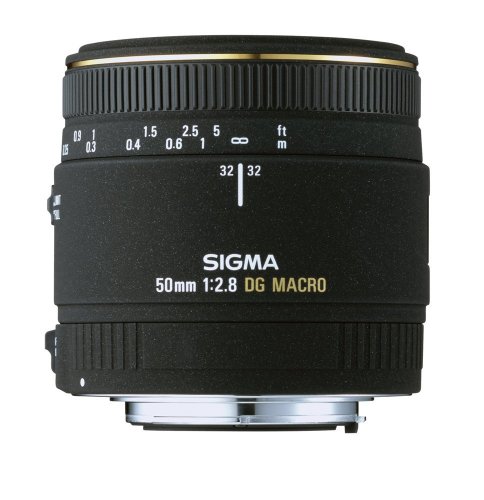 Sigma 50mm f/2.8 EX DG Macro Lens for Minolta and Sony SLR Cameras.
