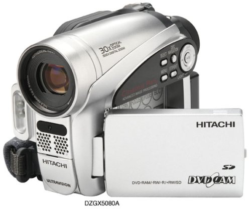 Hitachi DZGX5080A DVD Camcorder with 30x Optical Zoom.