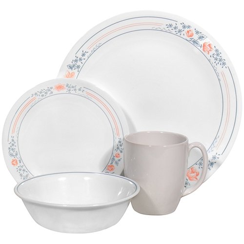 Corelle Livingware 16-Piece Dinnerware Set, Service for 4, Apricot Grove.