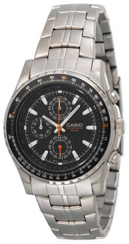 Casio Men's MTP4500D-1AV Slide Rule Bezel Analog Chronograph Aviator Watch